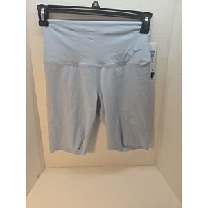 Nike Women's Zenvy Gentle-Support High-Waisted 8" Biker Shorts Blue Size‎ Medium